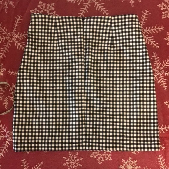 NWT Shinestar black/white checkered pencil skirt junior size small - Picture 2 of 7